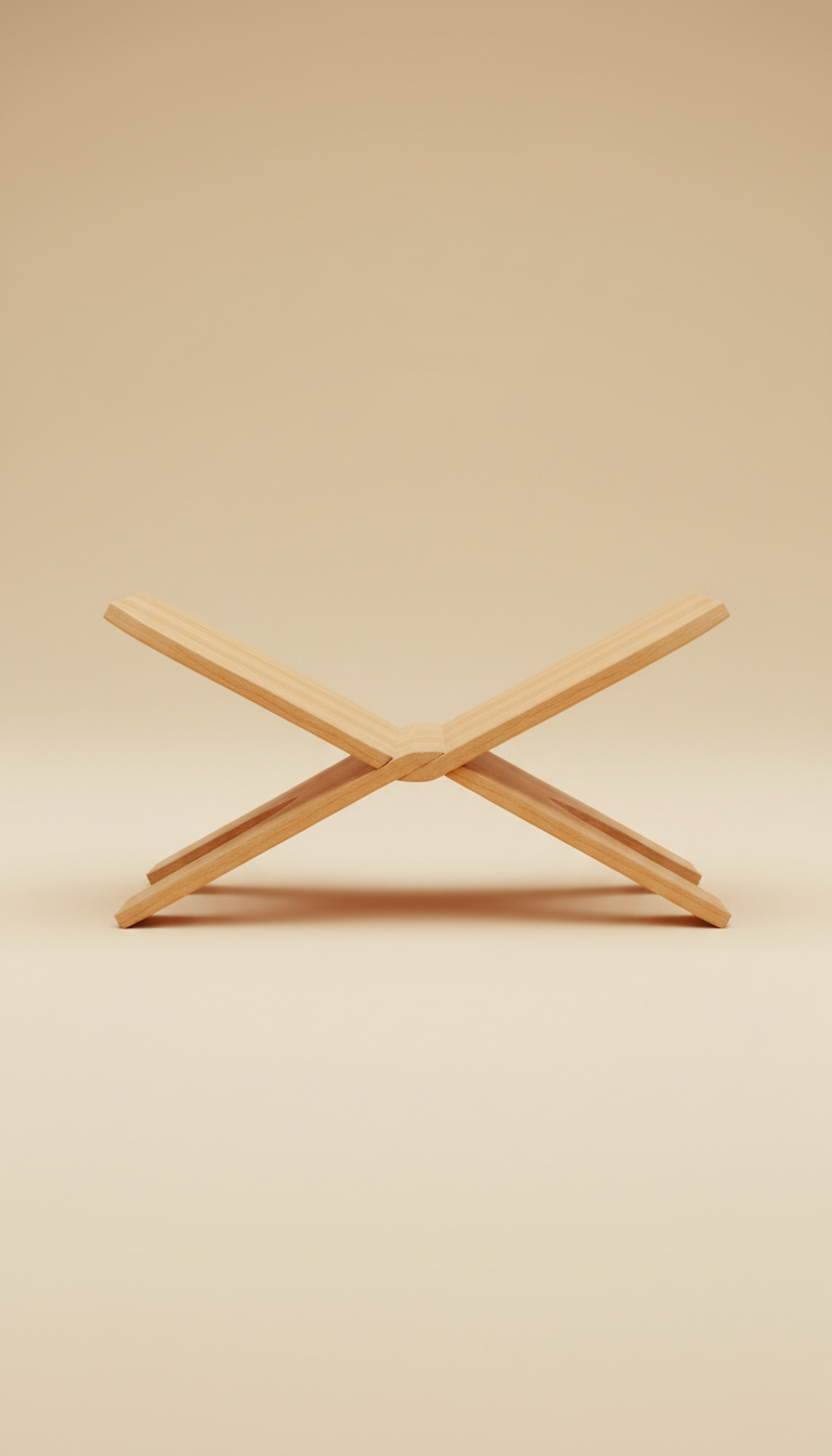 Natural Wood Quran Stand